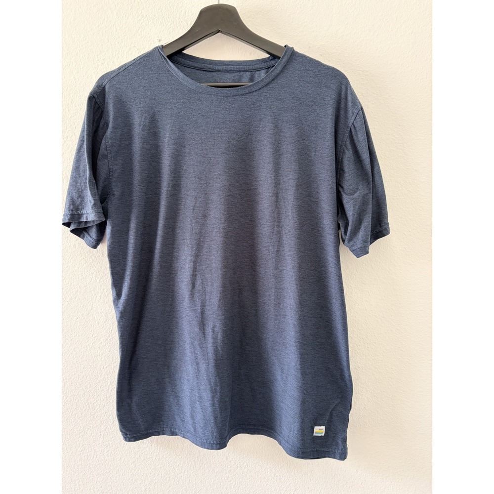 Vuori T-Shirt Mens Large Blue Heathered Short Sleeve Athletic Workout Tee
